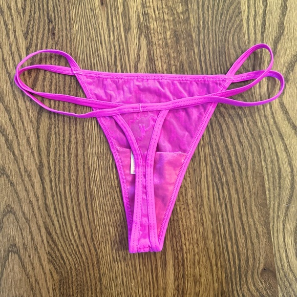 Final Sale! PINK Victoria’s Secret strappy mesh thong panty - Picture 3 of 4